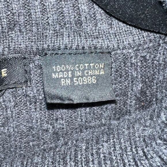 Jeanne Pierre Size S Turtleneck Cable Knit Pullover Sweater Dark Grey Warm Cozy - Picture 4 of 10